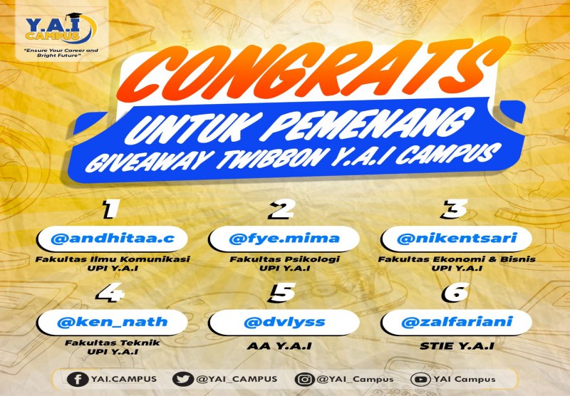 Pemenang Twibbon Y.A.I Campus